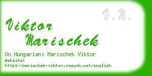 viktor marischek business card